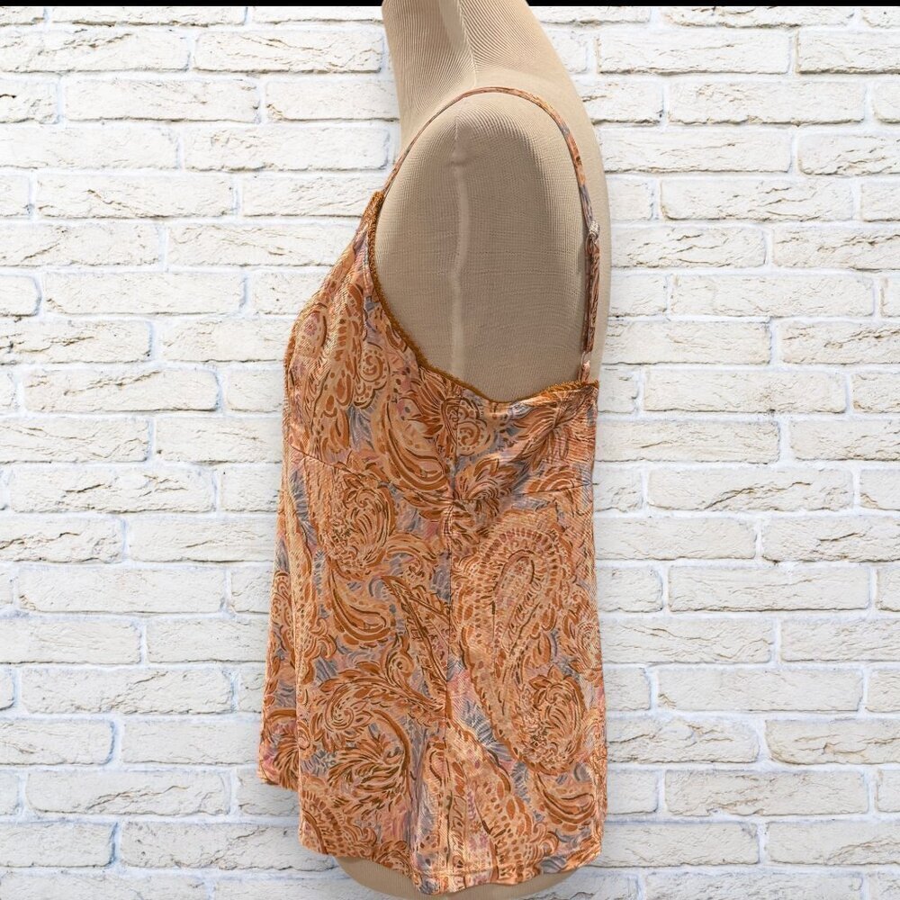 Like New Democracy Paisley Patterned Cami / Tank Size Large - Picture 2 of 5